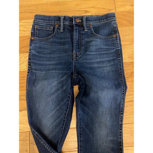 Madewell women's 10" High-Rise Skinny Size 27 Dark Wash Denim jeans - Picture 3 of 10